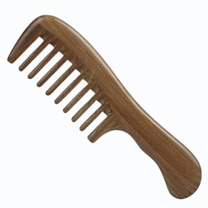 Breezelike Sandalwood Wide Tooth Comb - Static Reducing, Detangling Comb